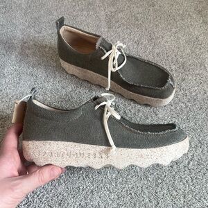 New Asportuguesas Unisex Size 40 Green Hemp City Chat Sneakers Comfort Lace Up